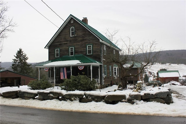 500 Farnham Rd, Sanford, NY 13865 - view of front of home featuring a chimney