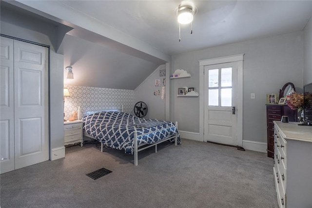 120 Westmont Ave, Elmira, NY 14905 - bedroom with ceiling fan, lofted ceiling, and carpet flooring