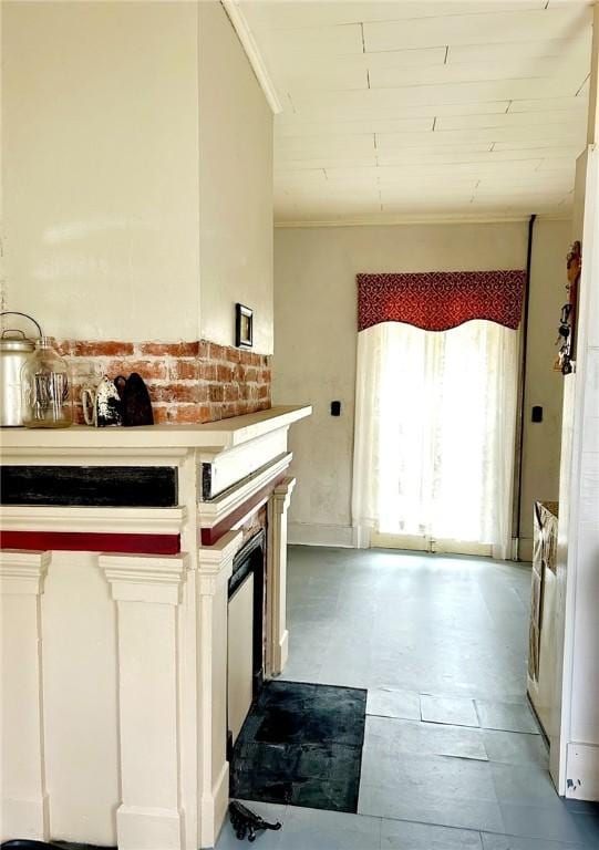 810 River Rd, Sanford, NY 13754 - kitchen featuring white cabinetry and ornamental molding