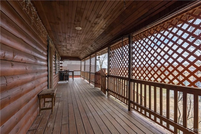 view of wooden terrace