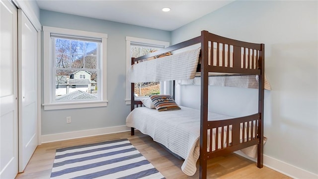5170 Sunnyside Rd, Italy, NY 14507 - bedroom with baseboards, light wood-type flooring, and recessed lighting