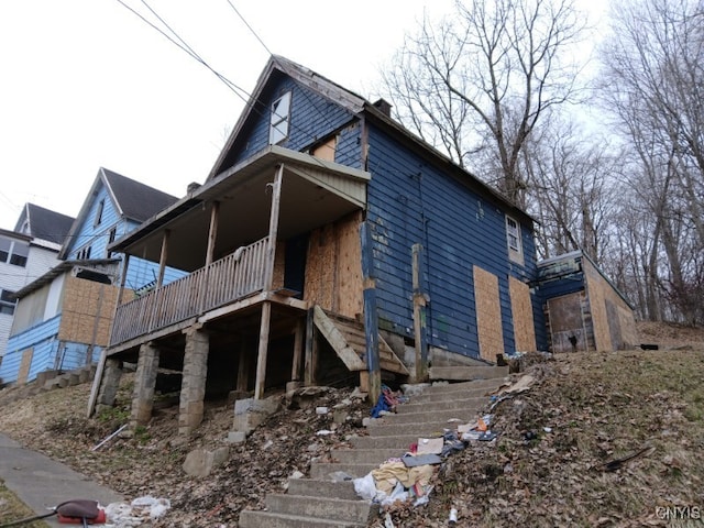 8 Marco Ter, Little Falls-City, NY 13365 - rear view of property with stairway
