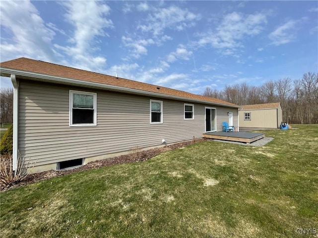 34 Salmon Meadow Ln, Richland, NY 13142 - rear view of property featuring a deck and a yard