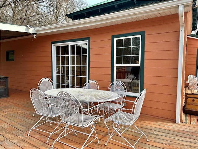 5166 State Highway 41, Smithville, NY 13778 - wooden terrace with outdoor dining space