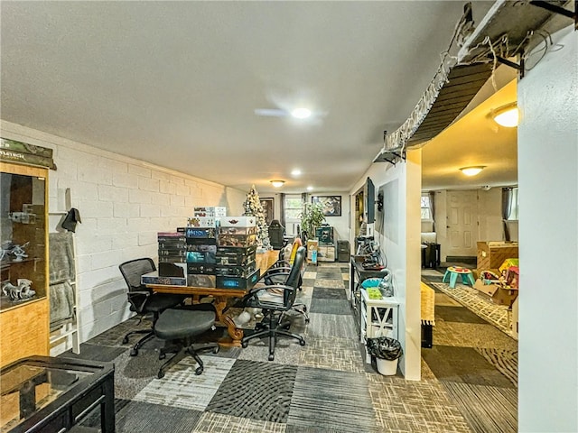 268 Mallory Rd, Chemung, NY 14825 - office space featuring concrete block wall