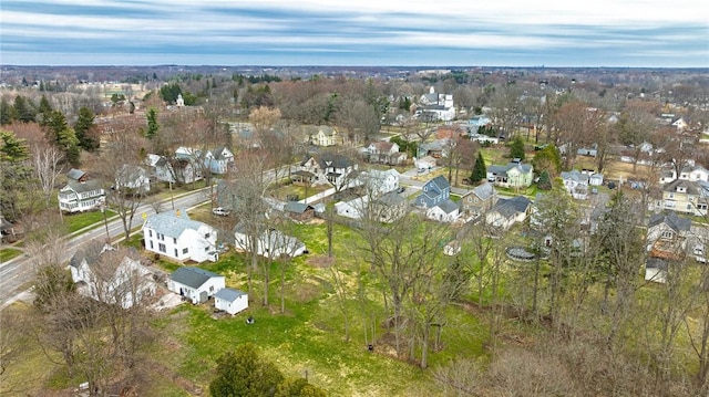 aerial view featuring a residential view