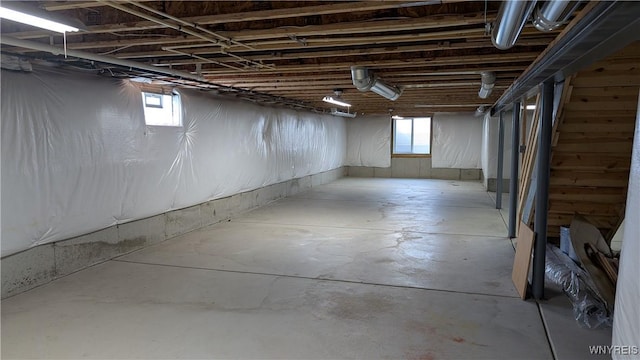 view of basement