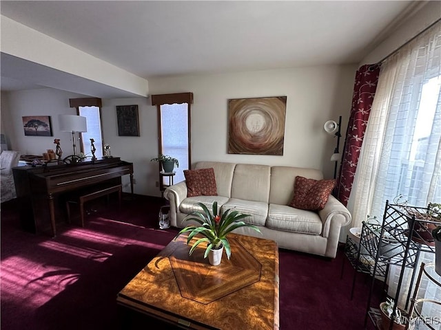 view of carpeted living room