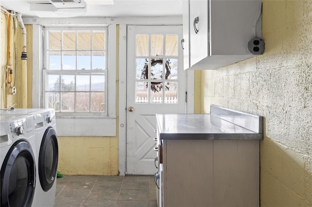 507 Hilltop Rd, Union, NY 13760 - clothes washing area with cabinet space and independent washer and dryer