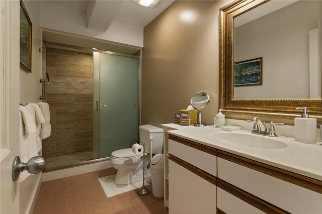 4508 State Route 64, Bristol, NY 14424 - full bathroom with toilet, vanity, and a shower stall