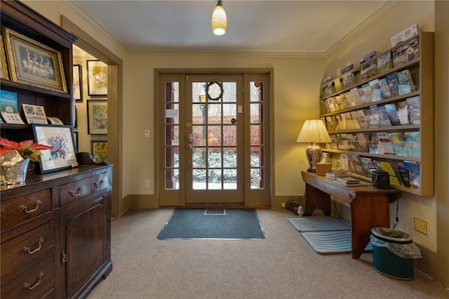 4508 State Route 64, Bristol, NY 14424 - entryway featuring light colored carpet, ornamental molding, and plenty of natural light