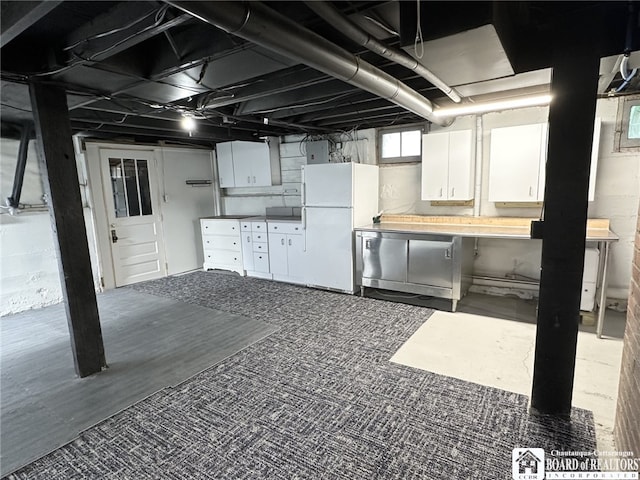 3514 Lake St, Ellicott, NY 14701 - basement featuring freestanding refrigerator