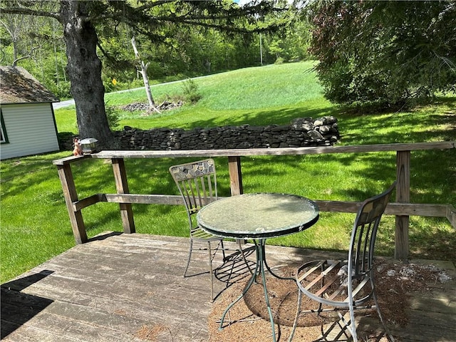 1114 Bull Run Rd, Middletown, NY 12455 - wooden deck with a yard