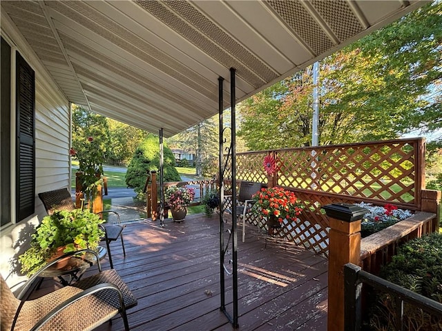 view of wooden deck