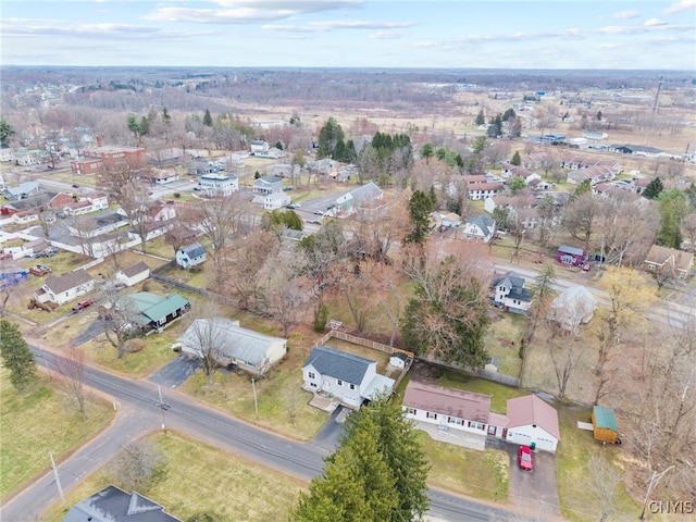 aerial view with a residential view