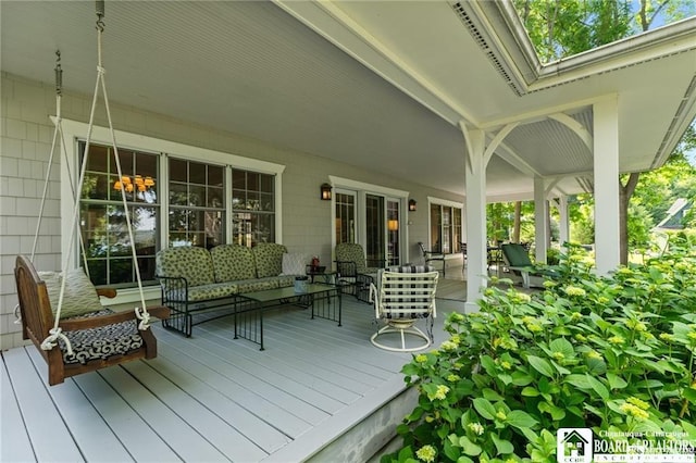 2401/2 Lakeside Dr, Ellery, NY 14712 - wooden terrace with an outdoor hangout area