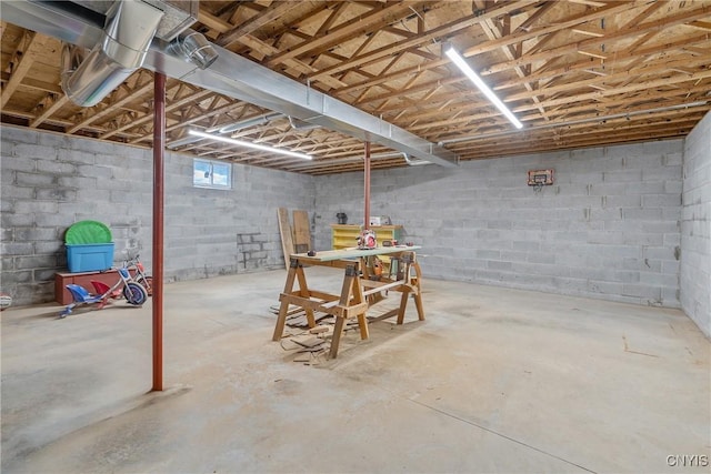 view of basement