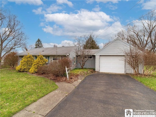 111 Springdale, Jamestown, NY 14701 - single story home with a front yard, an attached garage, and aphalt driveway
