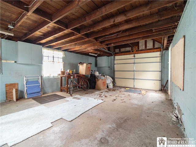 111 Springdale, Jamestown, NY 14701 - garage featuring concrete block wall