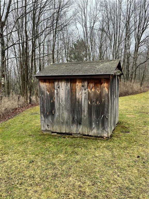 view of shed