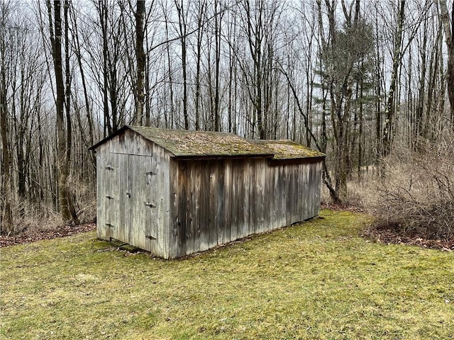 view of shed