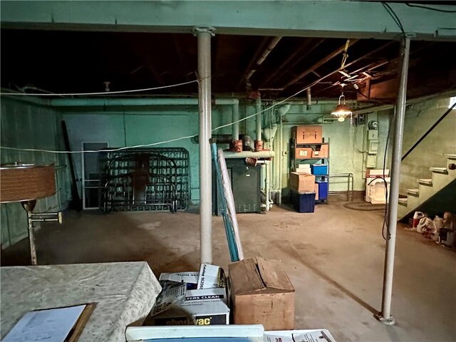 174 N Bennett St, Bradford-City, PA 16701 - unfinished basement with stairway