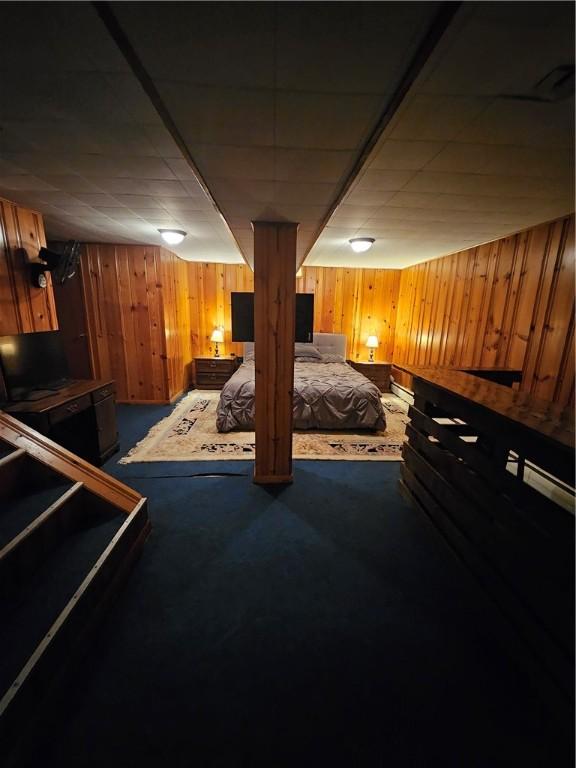 305 State St, Smethport-Borough, PA 16749 - bedroom with wood walls