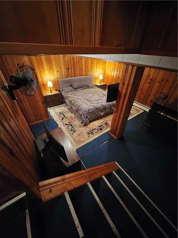 305 State St, Smethport-Borough, PA 16749 - bedroom featuring wooden walls