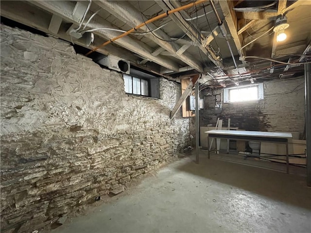 view of basement