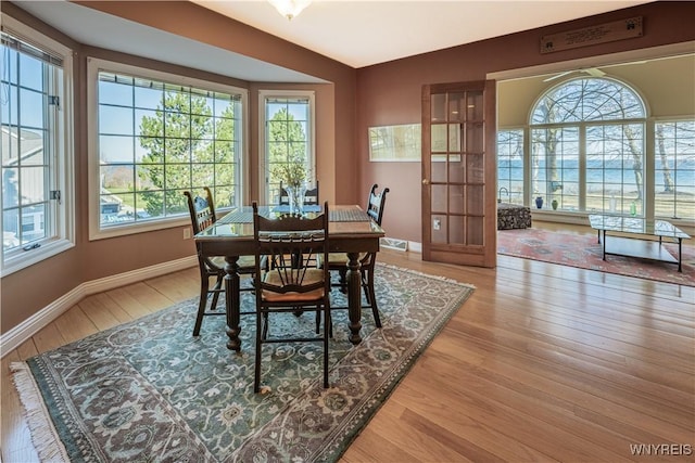 7131 Lakeshore Ter, Newfane, NY 14008 - dining area with baseboards and wood finished floors