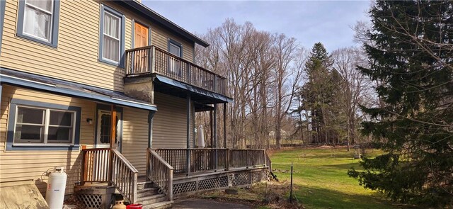 exterior space with a balcony