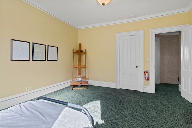280 S Main St, Canandaigua-City, NY 14424 - carpeted bedroom with baseboards, ornamental molding, and visible vents