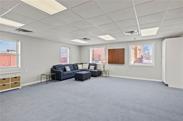 280 S Main St, Canandaigua-City, NY 14424 - living room featuring baseboards, visible vents, and carpet