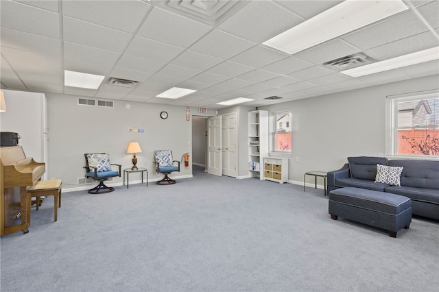 280 S Main St, Canandaigua-City, NY 14424 - sitting room featuring baseboards, visible vents, and carpet