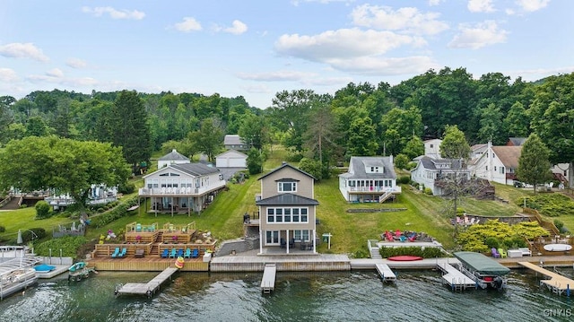2310 Olanco Rd, Spafford, NY 13110 - view from above of property featuring a nearby body of water and a heavily wooded area