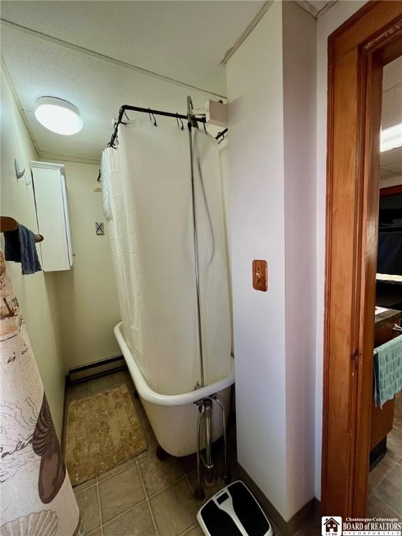 546 S Roberts Rd, Dunkirk-City, NY 14048 - full bath featuring tile patterned flooring and a freestanding tub
