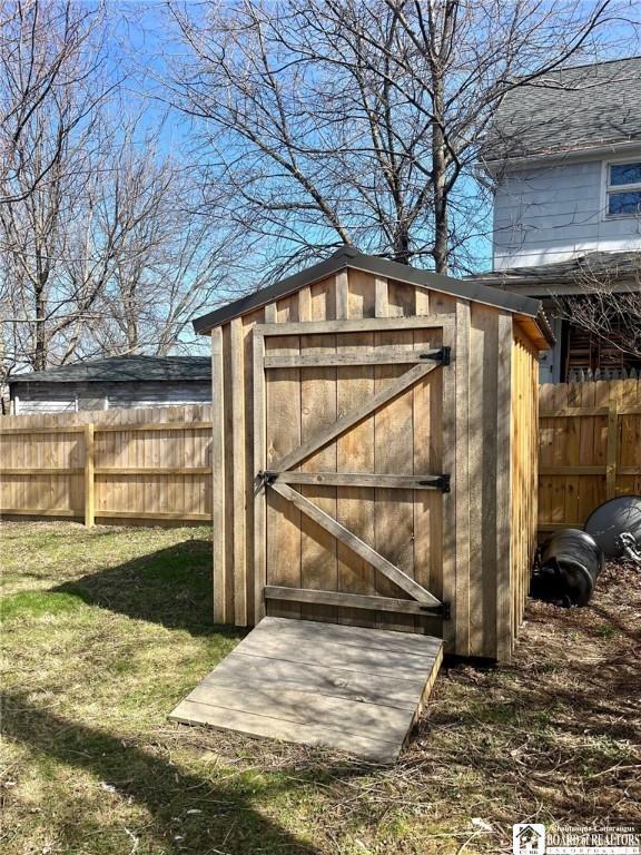 546 S Roberts Rd, Dunkirk-City, NY 14048 - view of shed featuring fence