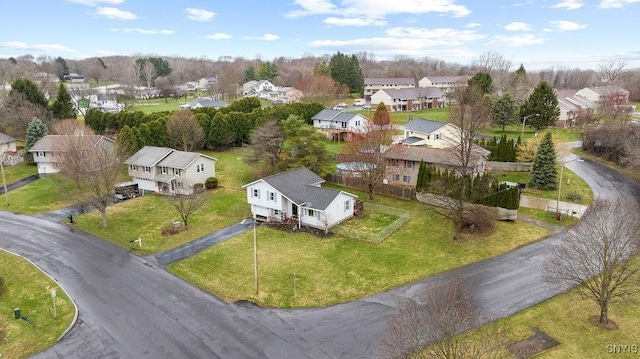 aerial perspective of suburban area