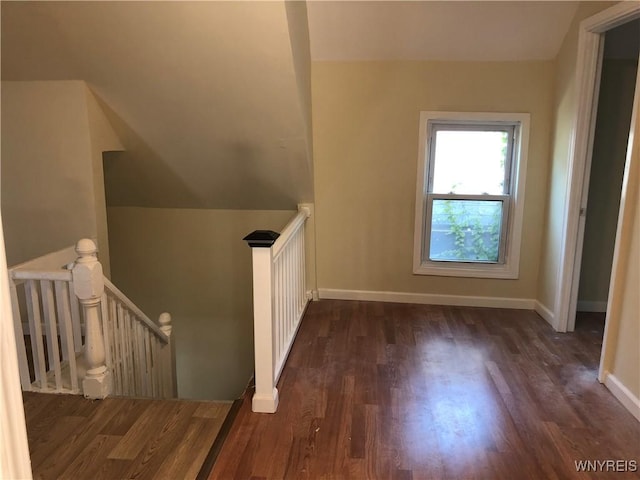 202 Thompson St, Buffalo, NY 14207 - bonus room featuring wood finished floors, baseboards, and lofted ceiling
