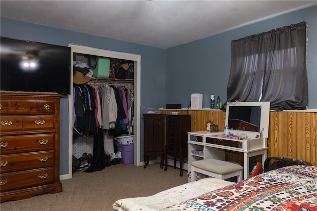 31 Briarcliff Dr, Horseheads, NY 14845 - bedroom with a baseboard radiator, carpet flooring, and a closet