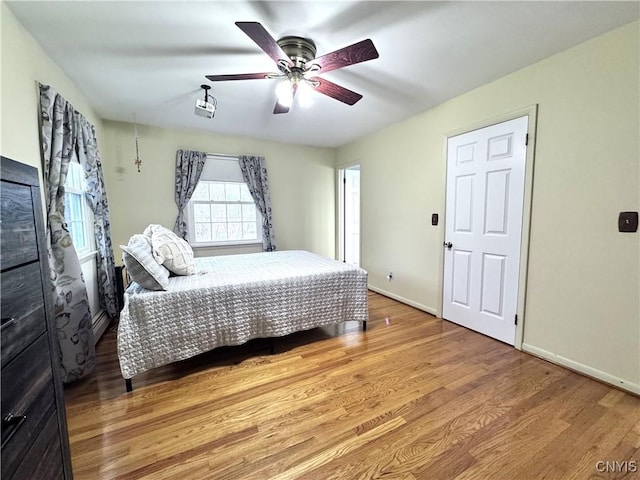 14 Barley Mow Run, New Hartford, NY 13413 - bedroom featuring baseboards, light wood-type flooring, and ceiling fan