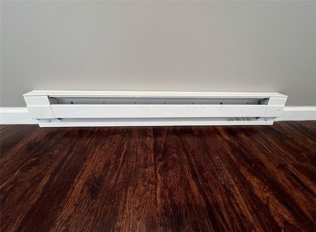 200 Henry St, Montour, NY 14865 - interior details with baseboards, a baseboard heating unit, and wood finished floors