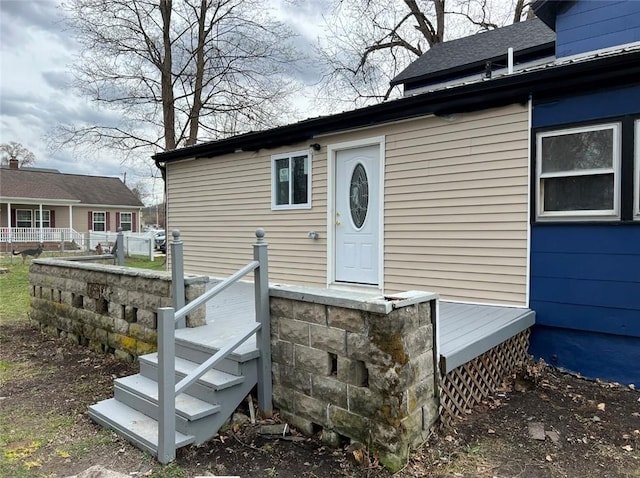 200 Henry St, Montour, NY 14865 - property entrance featuring stone siding