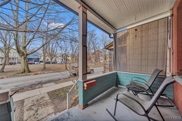 balcony with a residential view