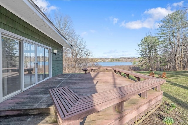 3158 W Lake Rd, Cazenovia, NY 13035 - wooden deck with a water view