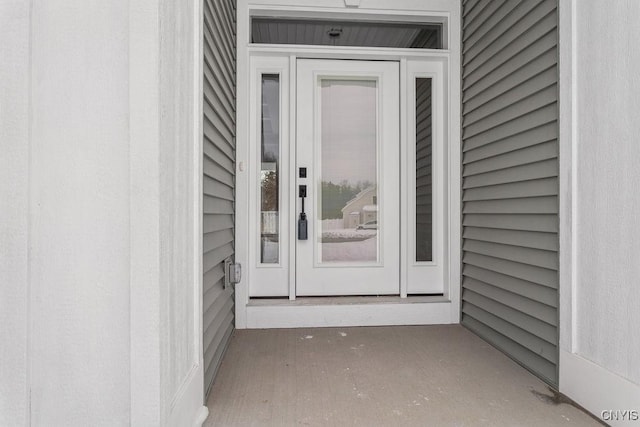 view of doorway to property