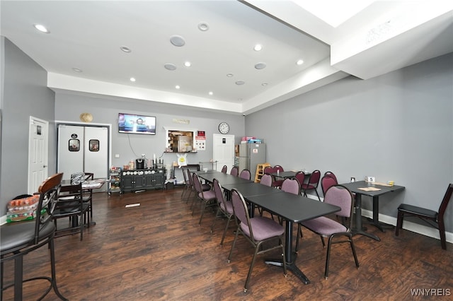 894 Tonawanda St, Buffalo, NY 14207 - dining space featuring a raised ceiling, wood finished floors, and recessed lighting