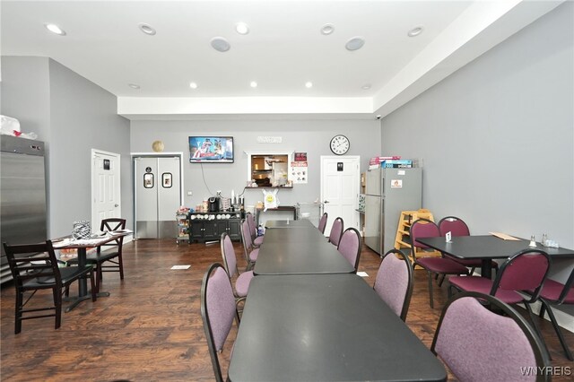 894 Tonawanda St, Buffalo, NY 14207 - dining area with dark wood-style floors and recessed lighting