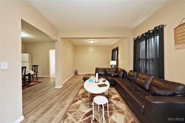 894 Tonawanda St, Buffalo, NY 14207 - living area featuring light wood-type flooring and baseboards