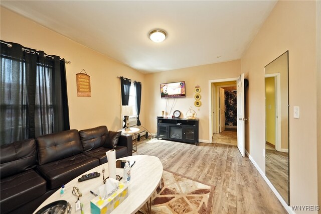 894 Tonawanda St, Buffalo, NY 14207 - living room with light wood finished floors and baseboards